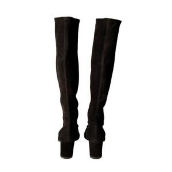 Stuart Weitzman Milla 60 Black Suede Boots 5.5 - Picture 3 of 5
